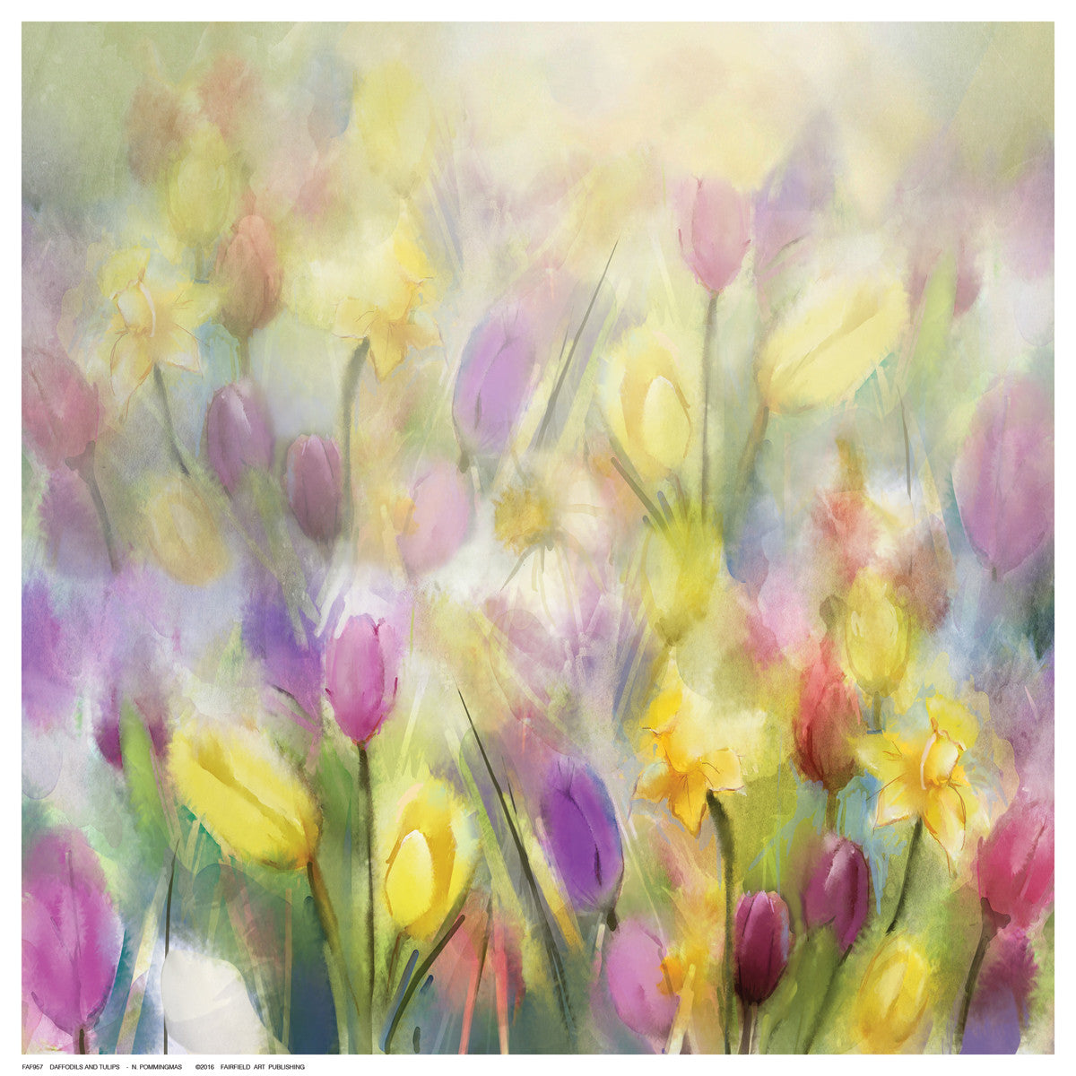 Daffodils and Tulips by N. Pommingmas - FairField Art Publishing