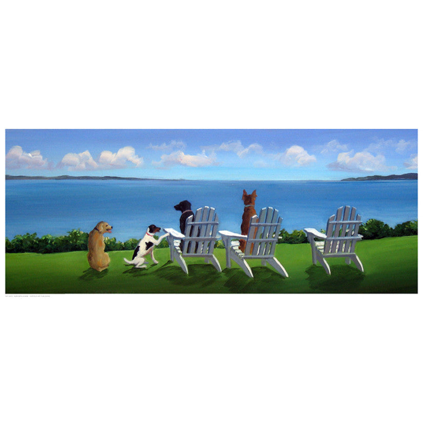 Pups with a View Coastal by Carol Saxe - FairField Art Publishing