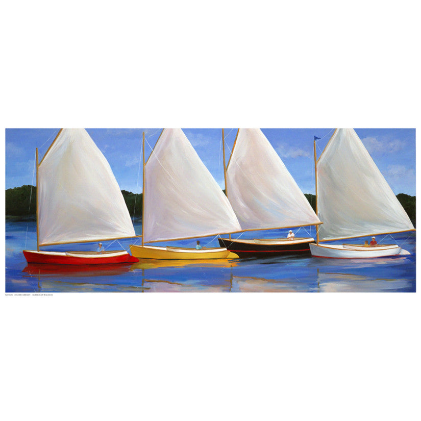 Colored Catboats by Carol Saxe - FairField Art Publishing