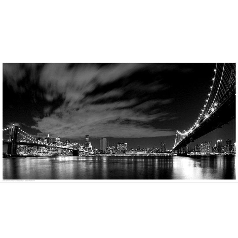 Brooklyn and Manhattan Bridge at Night II by Anon - FairField Art Publishing