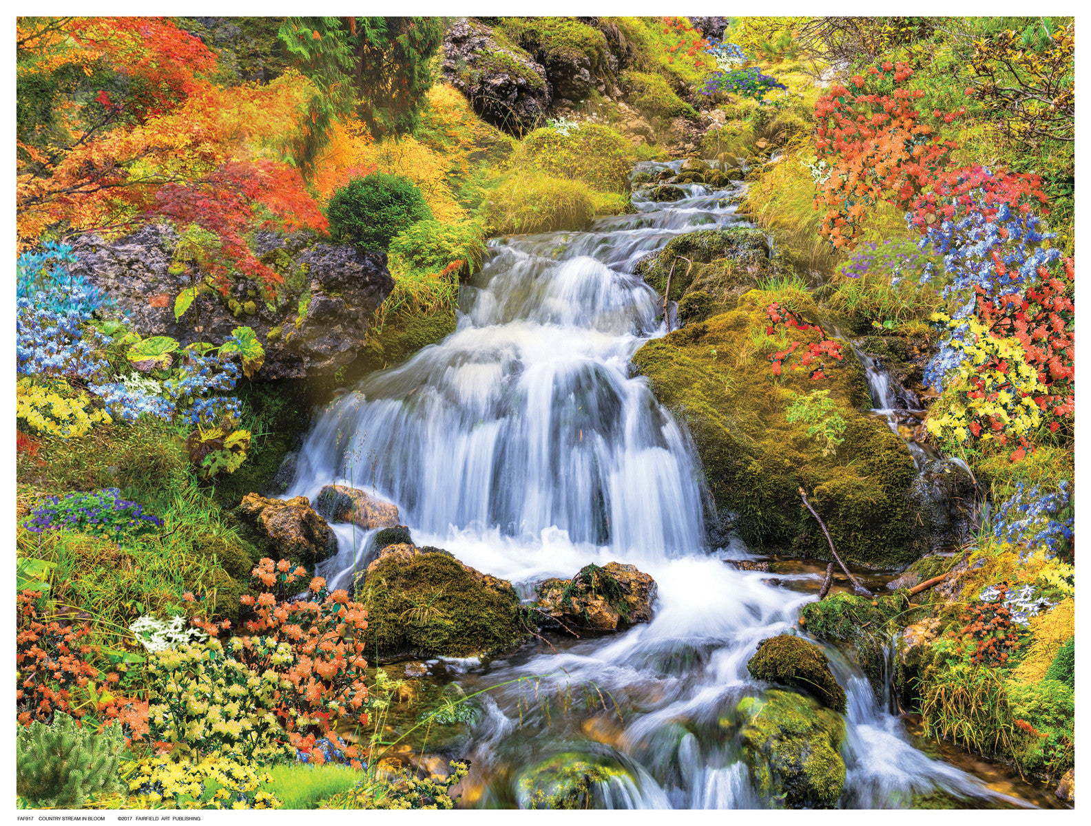 Country Stream In Bloom by Anon - FairField Art Publishing