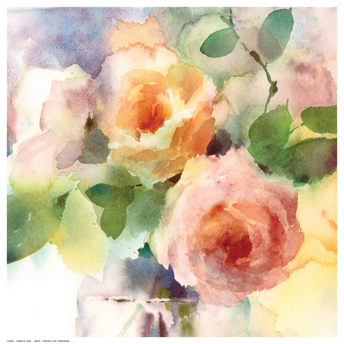 Roses in Vase Posters by Anon - FairField Art Publishing