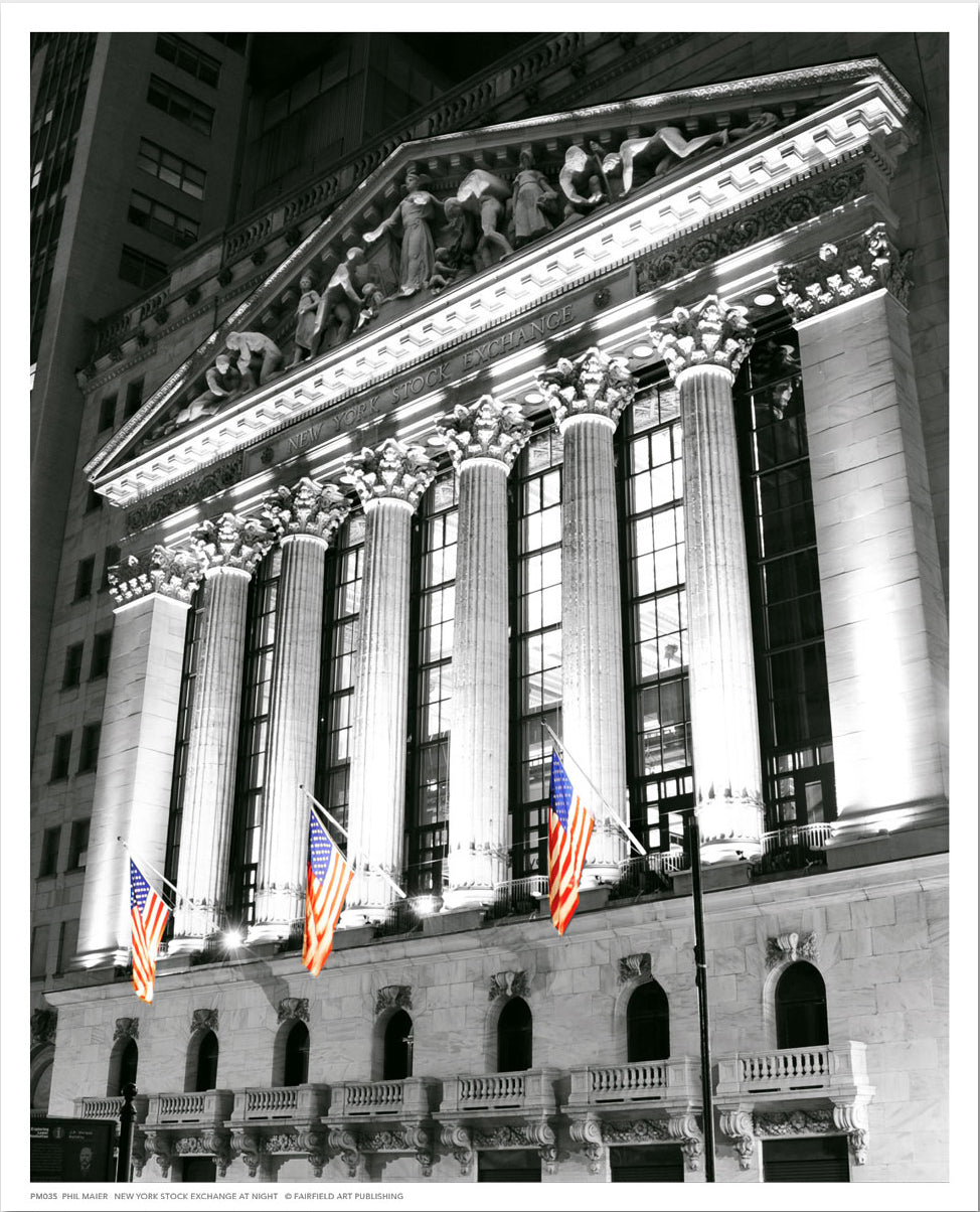 New York Stock Exchange at Night /sm/ by Phil Maier - FairField Art Publishing