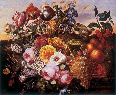 Still Life with Flowers Traditional Art by Joseph Goblet - FairField Art Publishing