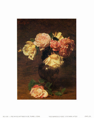 Roses Blanches et Roses Floral by Henri Fantin-Latour - FairField Art Publishing
