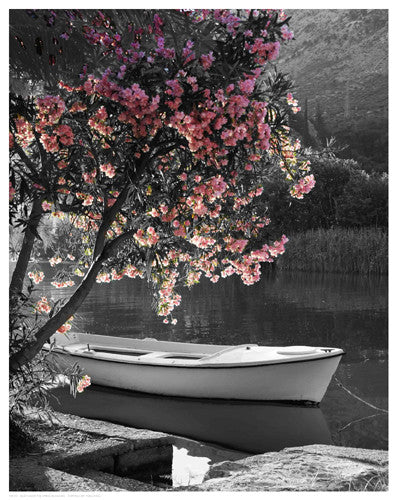 Boat Under the Spring Blossoms by Anon - FairField Art Publishing