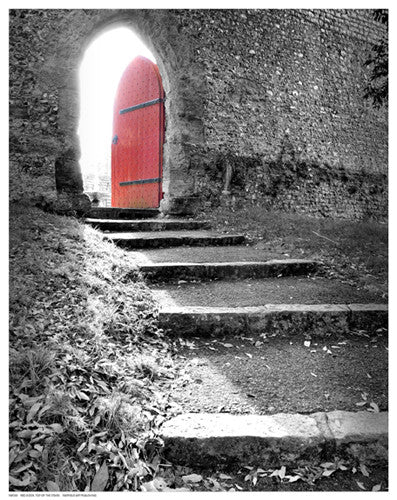 Red Door Top of the Stairs Posters by Anon - FairField Art Publishing