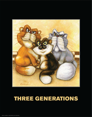 Three Generations Novelty by Kourosh - FairField Art Publishing