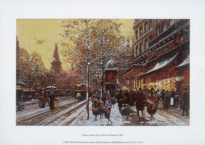 Place de la Republic, Paris Posters by Eugene Galien-Laloue - FairField Art Publishing